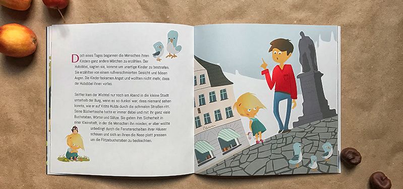 Kinderbuch-Illustration Coburger Marktplatz